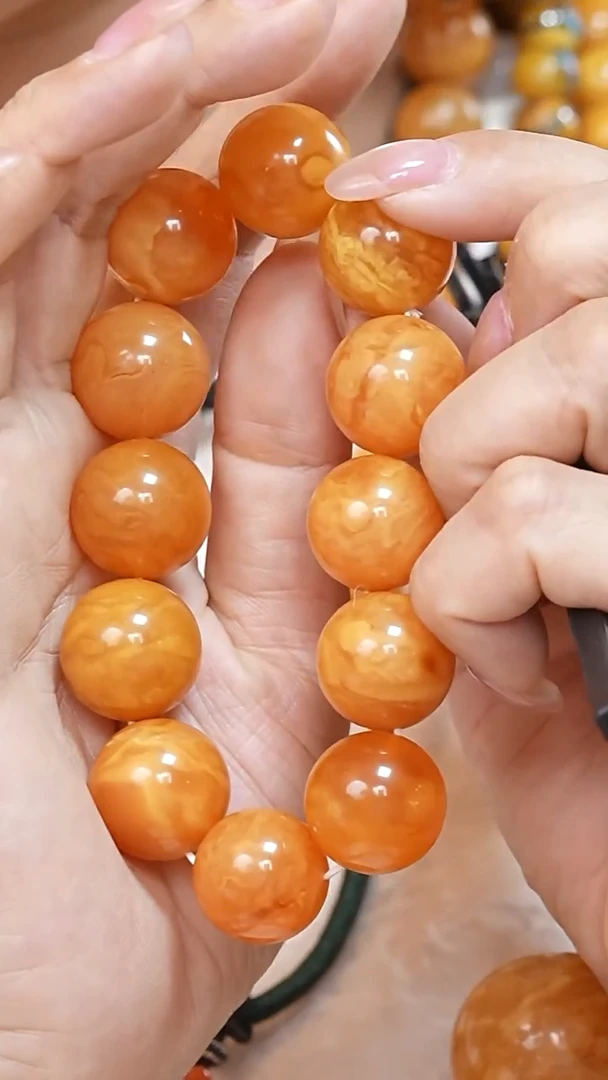 蜜蜡颈饰未镶嵌7345天然蜜蜡珠宝奇石云端妖孽全部保真