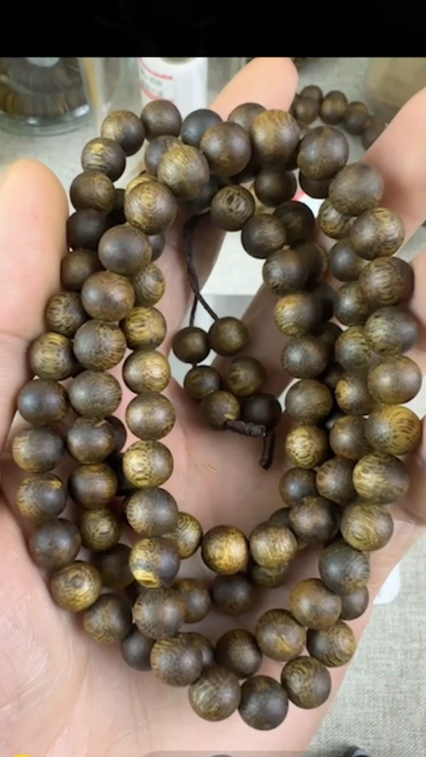 【闪购商品】沉香手串种植绿棋08多圈25