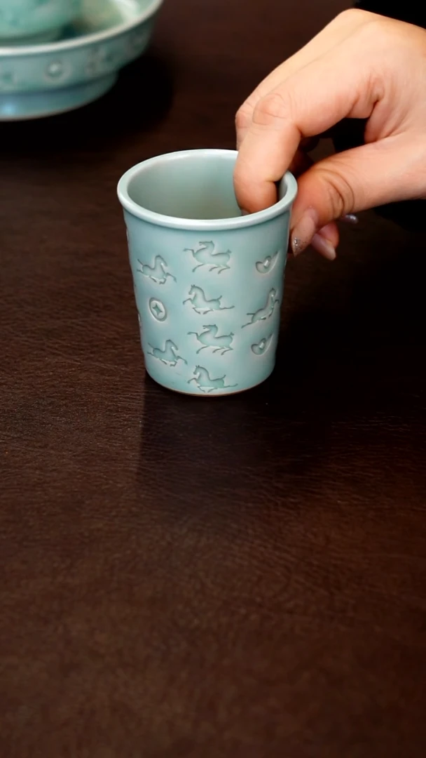 青瓷手工茶器包邮