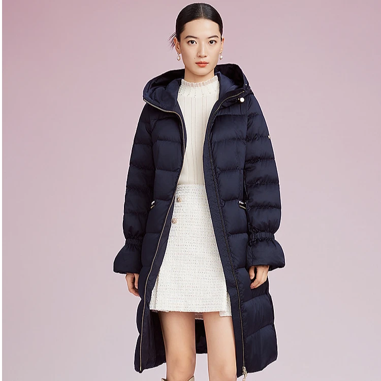 【婷婷专属】拉珂蒂秋冬季鹅绒长款羽绒服女士连帽羽绒服