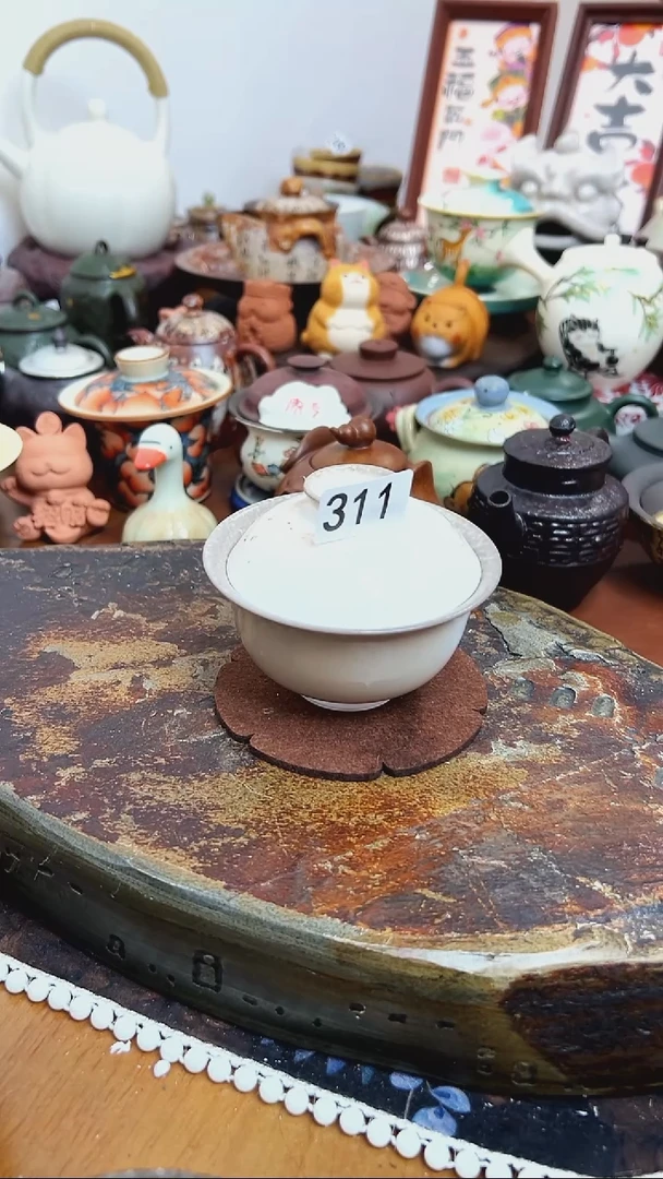 【 茶瓷物语】苏打釉柴烧盖碗311
