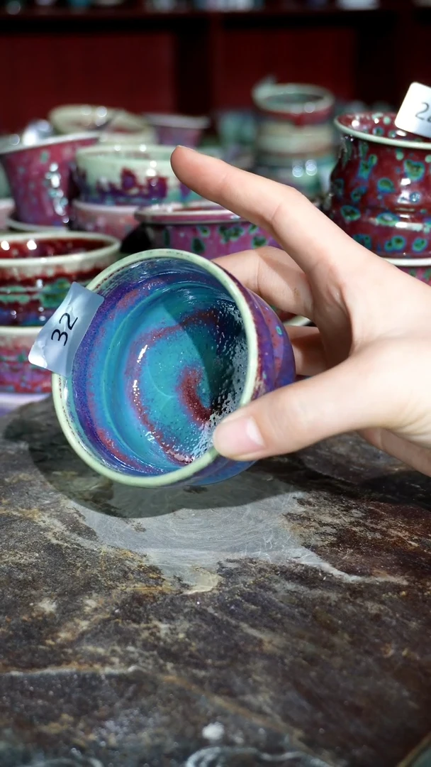 摆件精品窑变钧瓷茶器