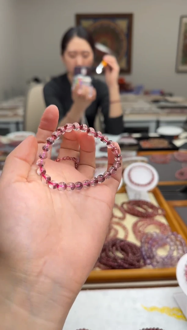 未镶嵌手串水晶聚宝盆金草莓 多样性发一