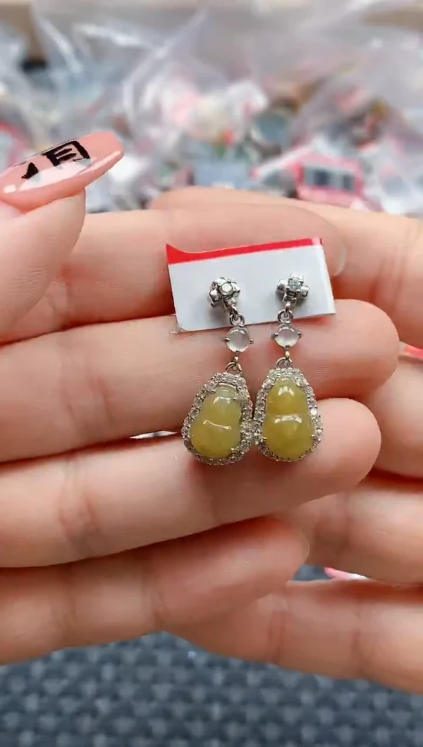 银S925镶嵌戒指翡翠天然A货缅甸翡翠