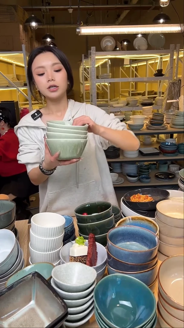 瓷155【瑕疵】外贸尾货窑变釉下彩