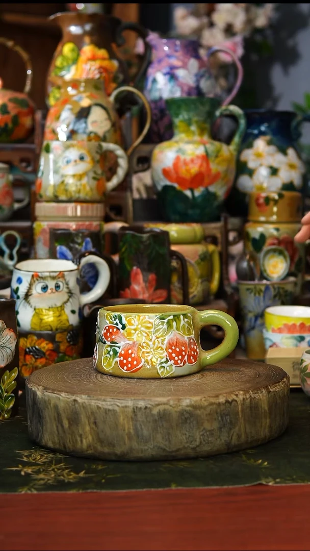 陶瓷41景德镇手工手绘釉下彩