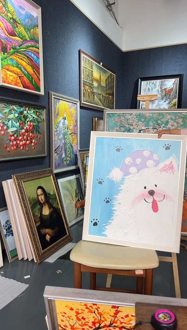 【闪购商品】油画44号 50*60 狗-手绘油画