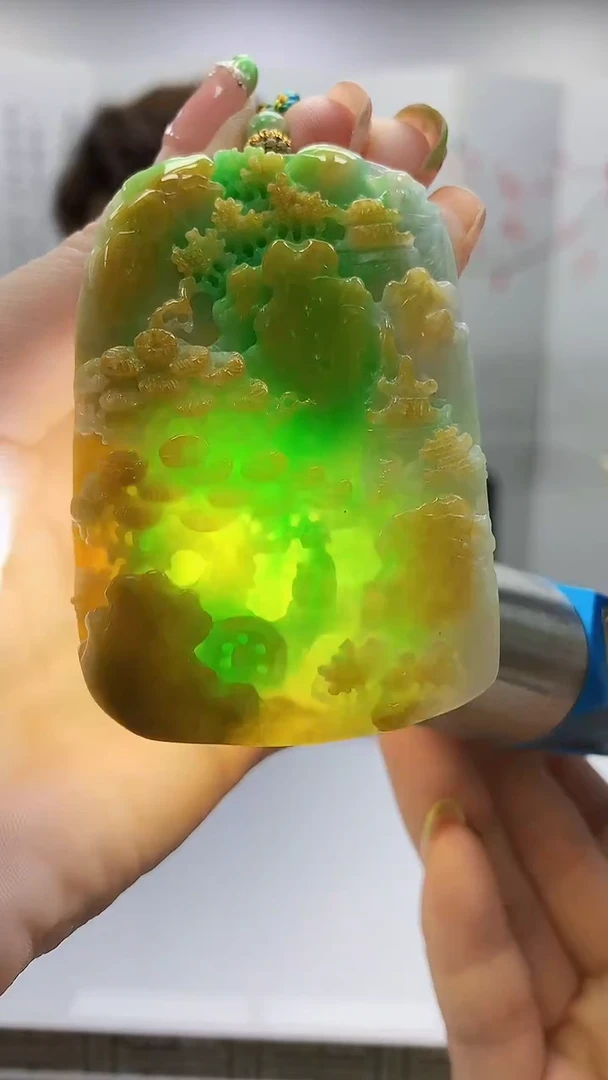 未镶嵌定制翡翠5159ry-毛货挂件243