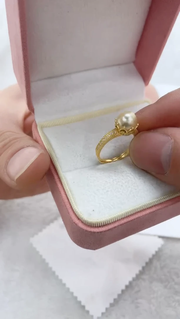 【闪购商品】海水珍珠戒指银S925镶嵌海水珍珠戒指