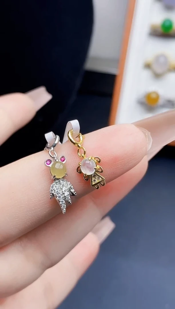 银S925镶嵌戒指翡翠3399