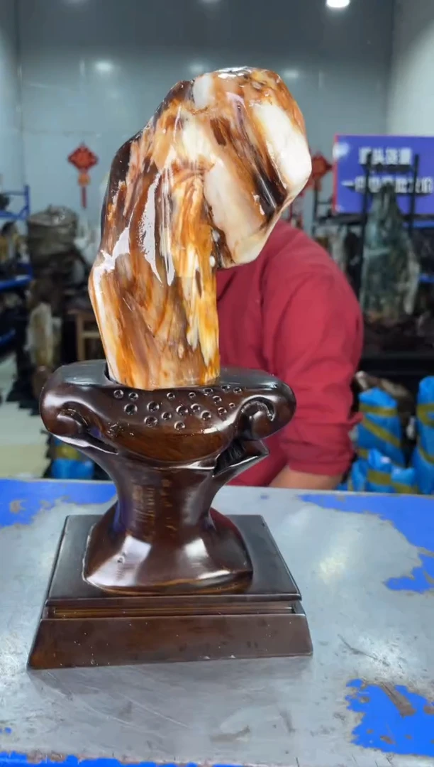 【闪购商品】硅化玉摆件未镶嵌60