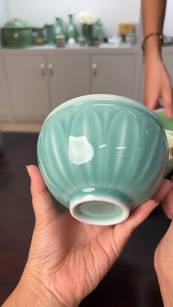 龙泉云间青瓷小米茶器