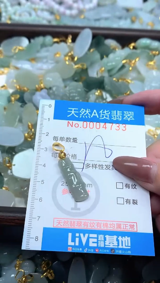 颈饰未镶嵌翡翠净货挂件-4733
