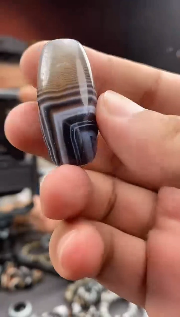 未镶嵌颈饰玛瑙/玉髓多样性发-0721-126  编绳