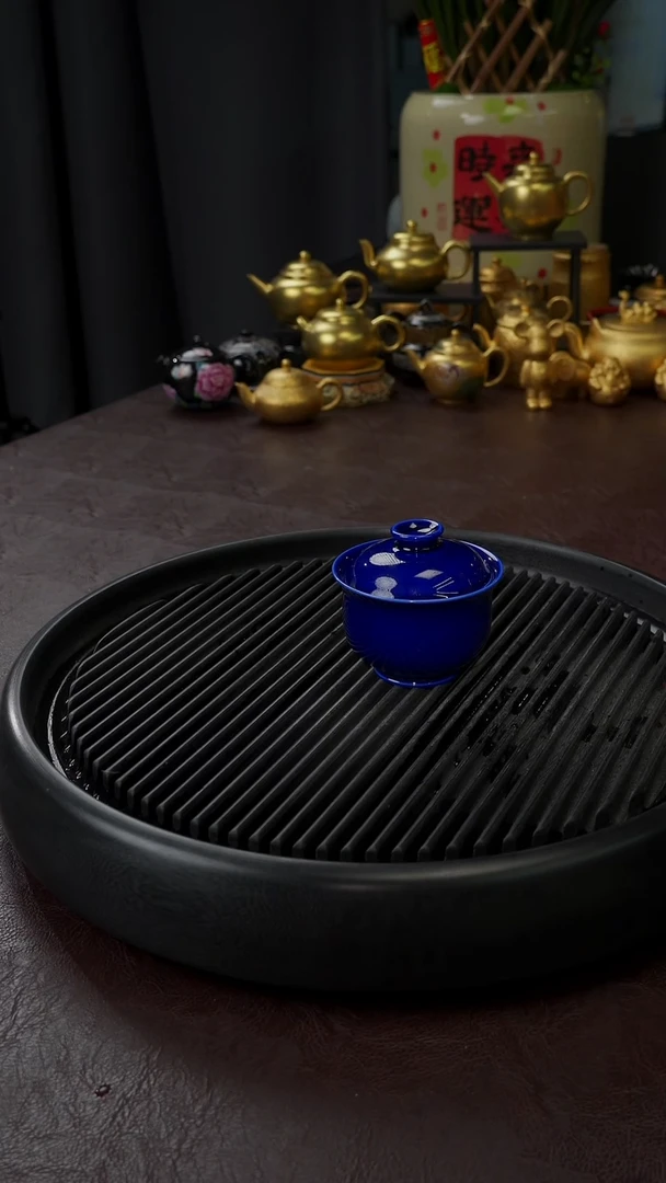 【闪购商品】杯【宜景窑蓝宝王子】盖碗