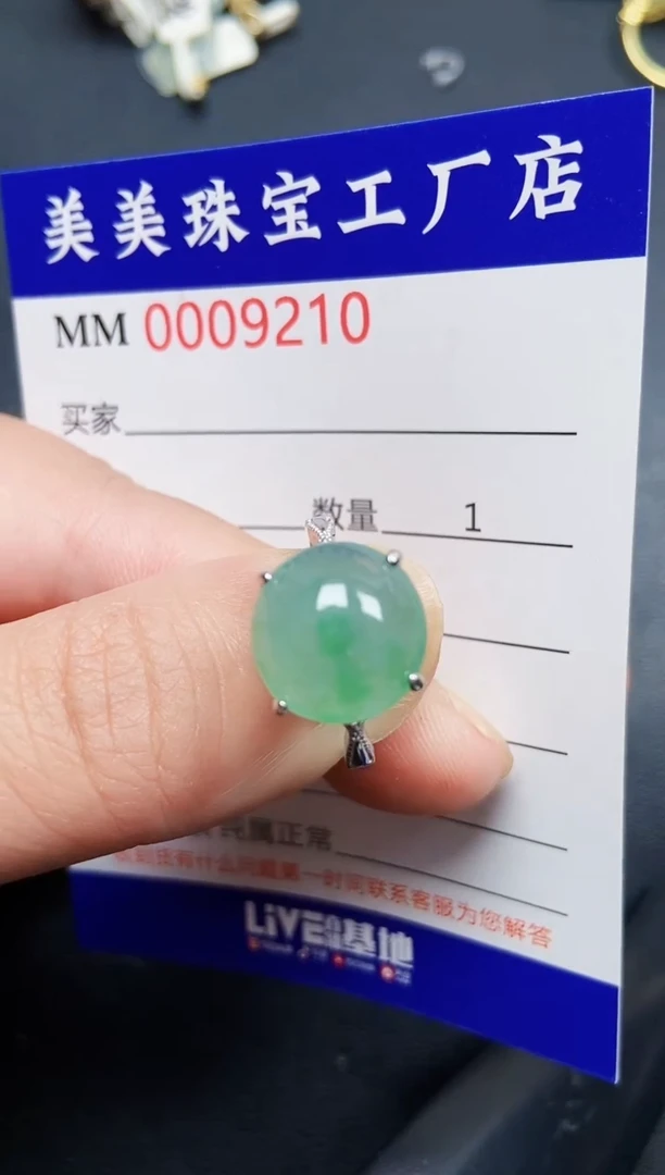 翡翠银S925镶嵌颈饰9210