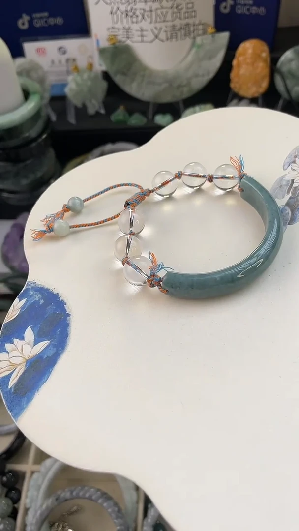 未镶嵌手链翡翠手工定制主默认微瑕播介绍为准