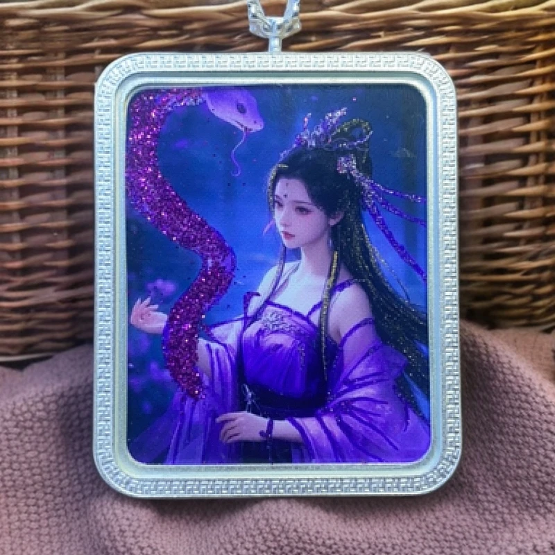 紫色蟒娘娘唐卡男女同款