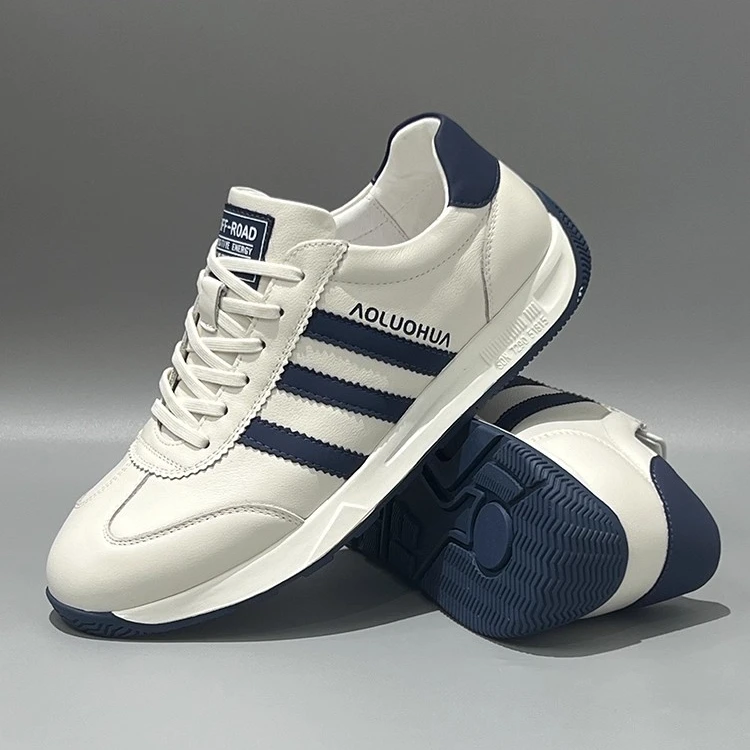 轻奢男士小白鞋春秋新款透气软底板鞋防滑耐磨潮流跑步运动休闲鞋