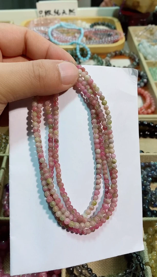 【闪购商品】碧玺手链未镶嵌西瓜碧玺4M+  (多样性发其一）