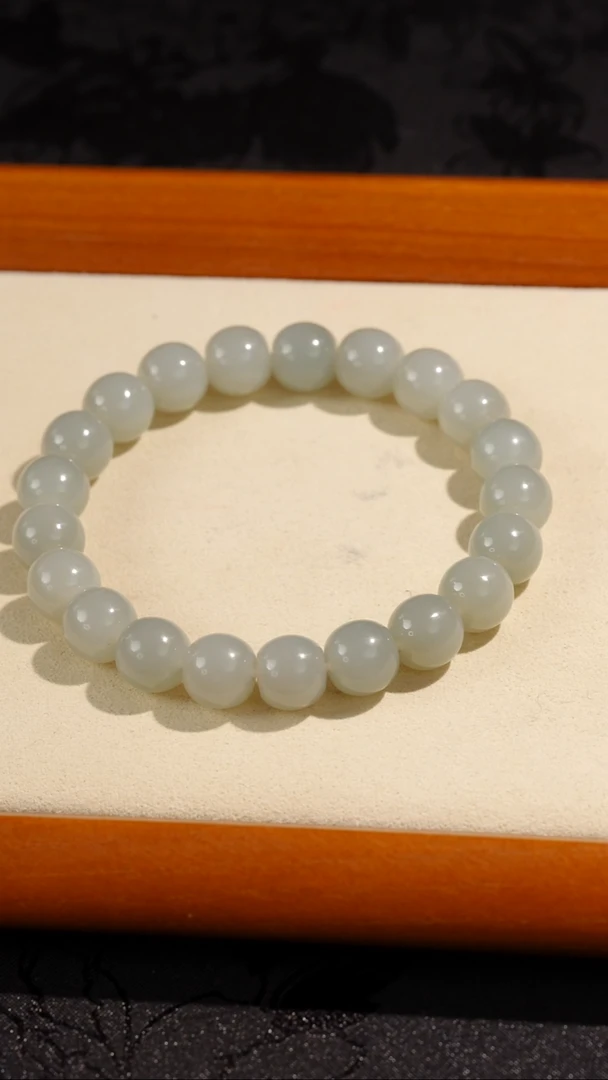 未镶嵌手串和田玉（青玉）叶城蓝调青玉手串