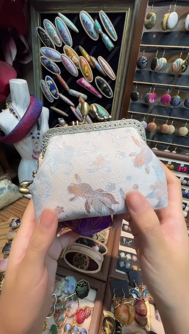 【孤品车11.1】三马金鱼桂花白色零钱包卡包