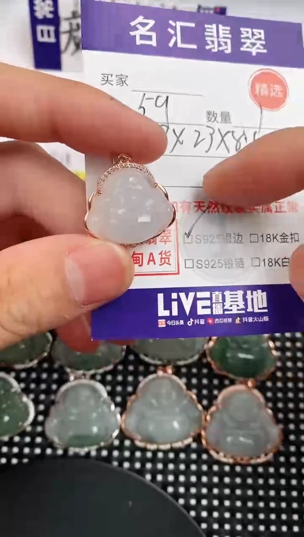 翡翠银S925镶嵌颈饰·
