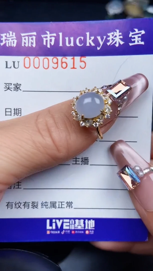 翡翠银S925镶嵌颈饰9615