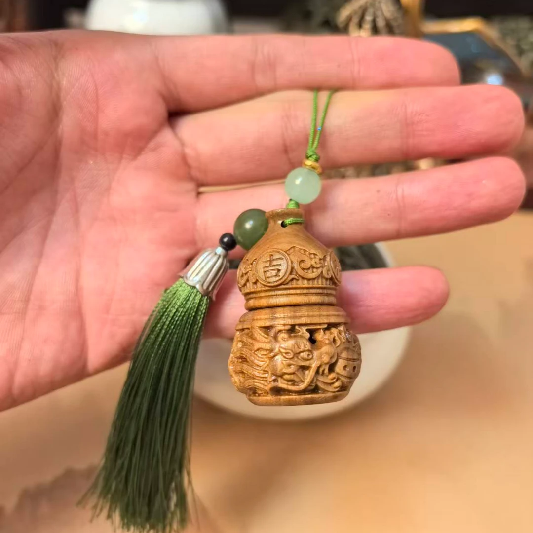 【带钥匙】师傅手工镂空葫芦挂件/钥匙扣/内有灰香【已做】