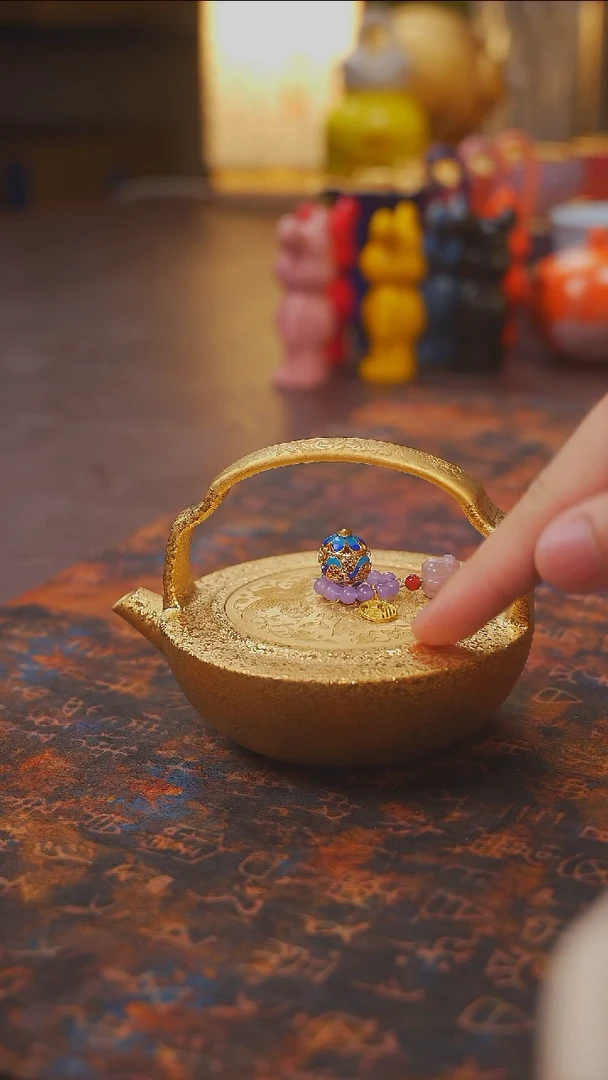 茶杯紫砂【宜景窑系列】提梁壶