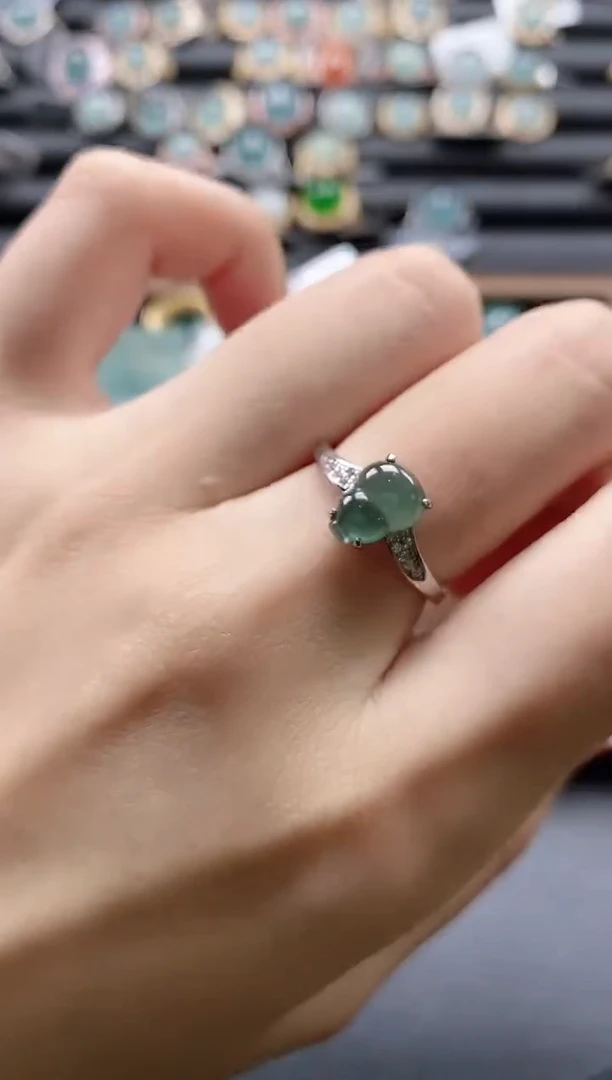 【闪购商品】翡翠戒指银S925镶嵌5151-5