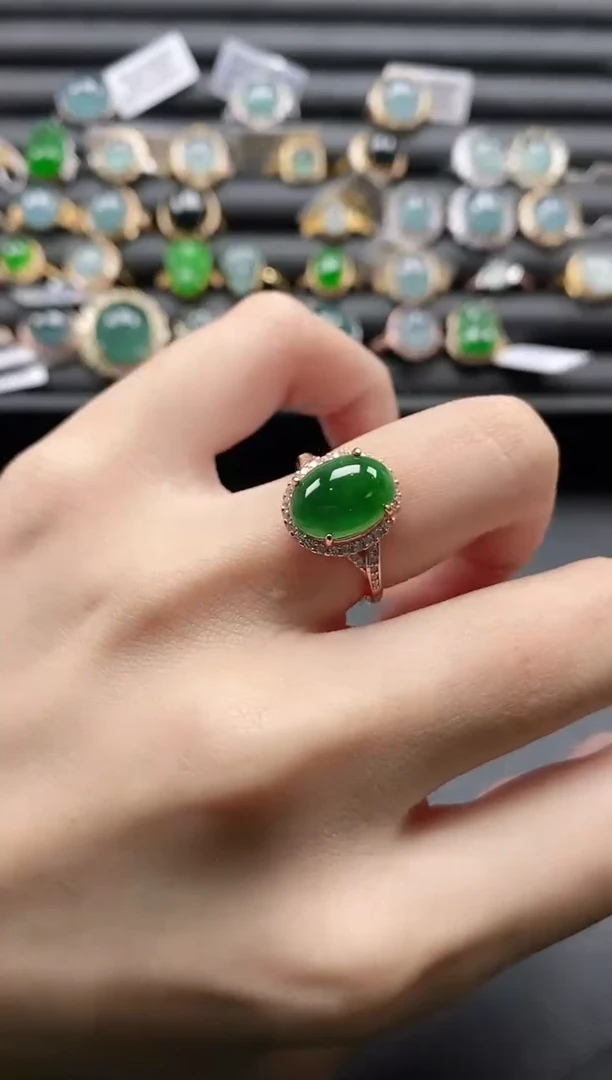 【闪购商品】翡翠戒指银S925镶嵌11111