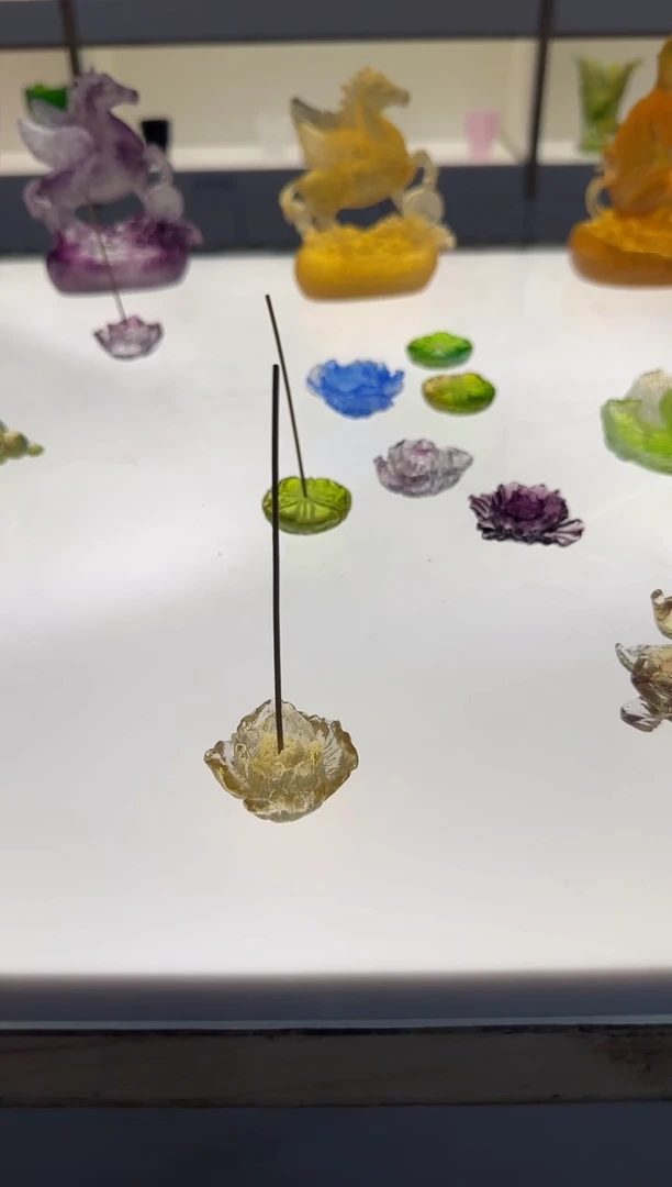 手工艺品琉璃牡丹花小香插