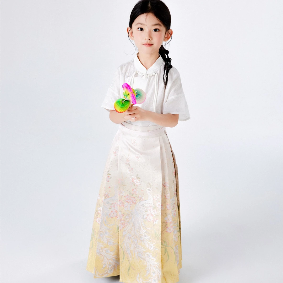 西子问女童汉服【弦鸣歌】四季款儿童明制改良中国风马面裙线下专款