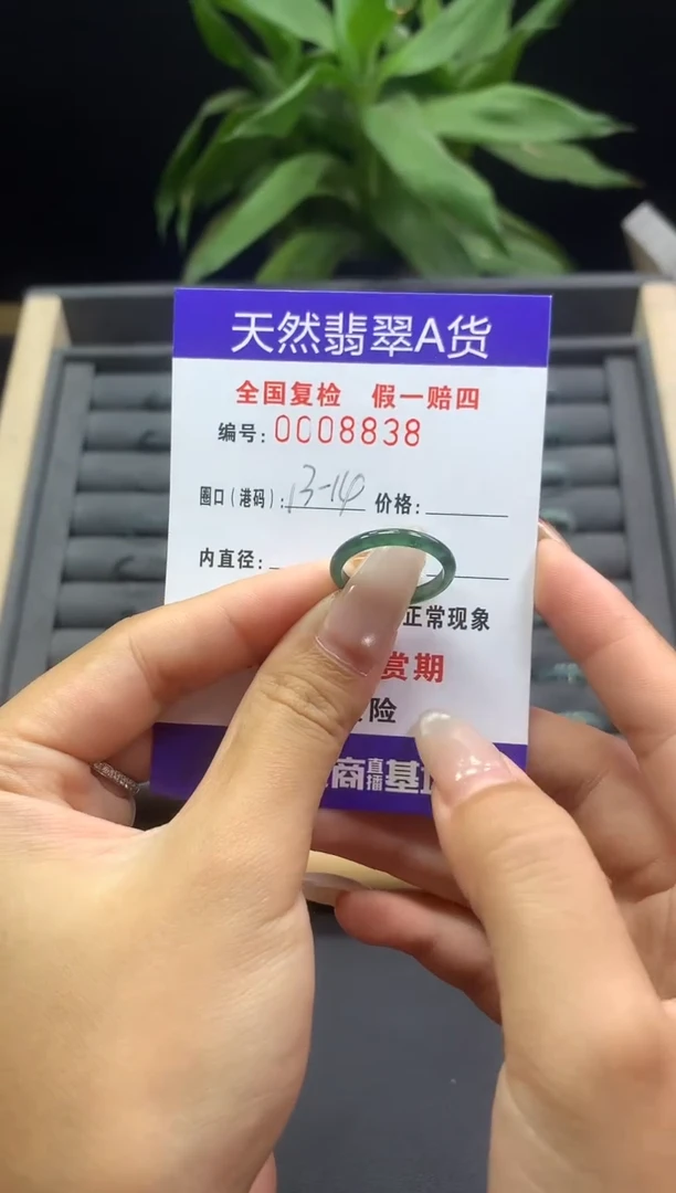 未镶嵌戒指翡翠天然  8838