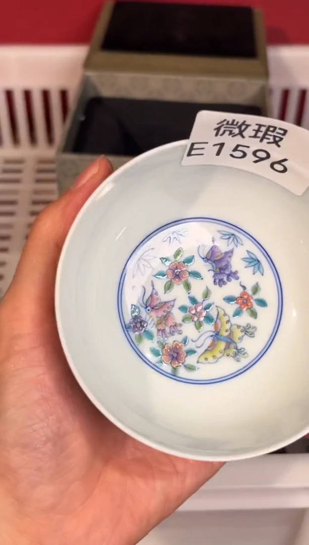 瓷片景德镇手工手绘微瑕E1596