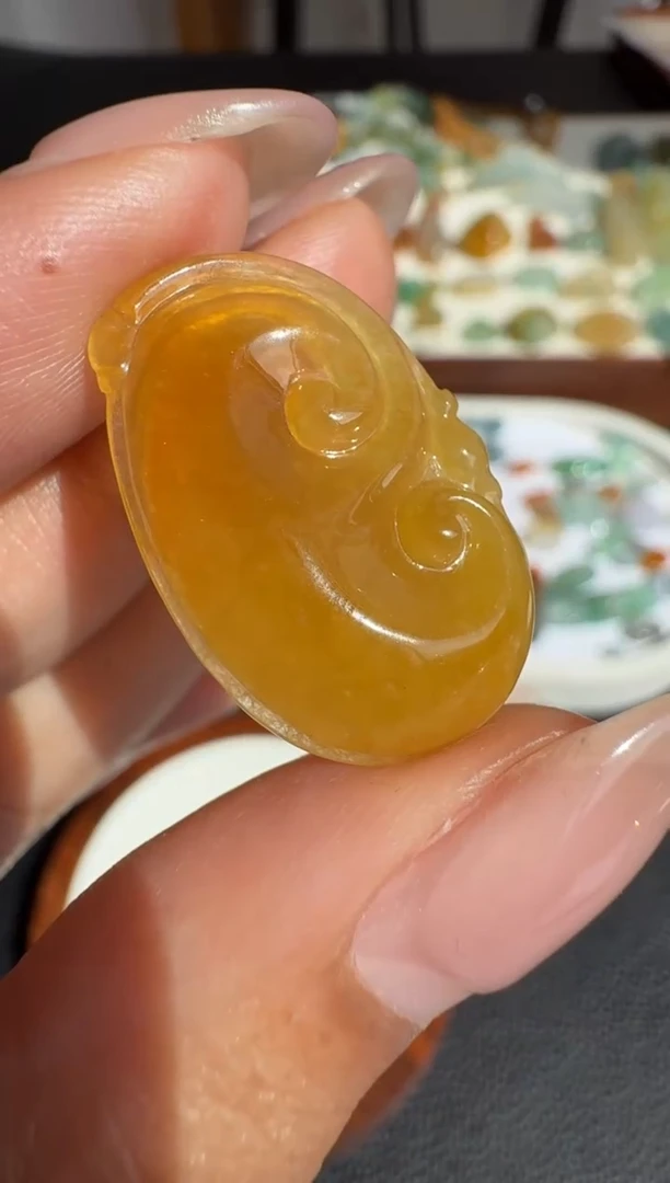 未镶嵌定制翡翠如意25*16*5.6