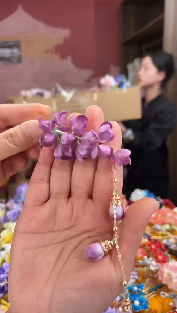 【闪购商品】刺绣非遗绒花（发饰）