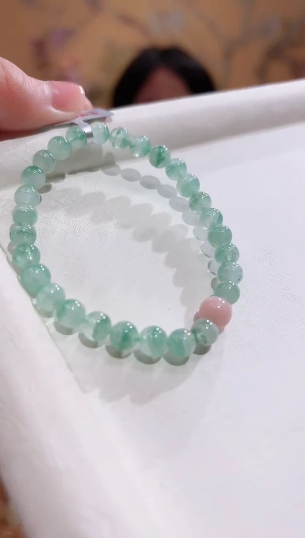 未镶嵌手链烟晶7+天然翠幽灵水晶，设计款多样性发其一