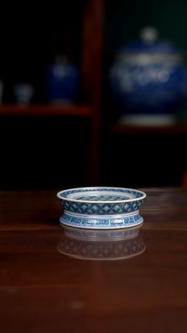 空山明月 新斗彩 铜钱纹