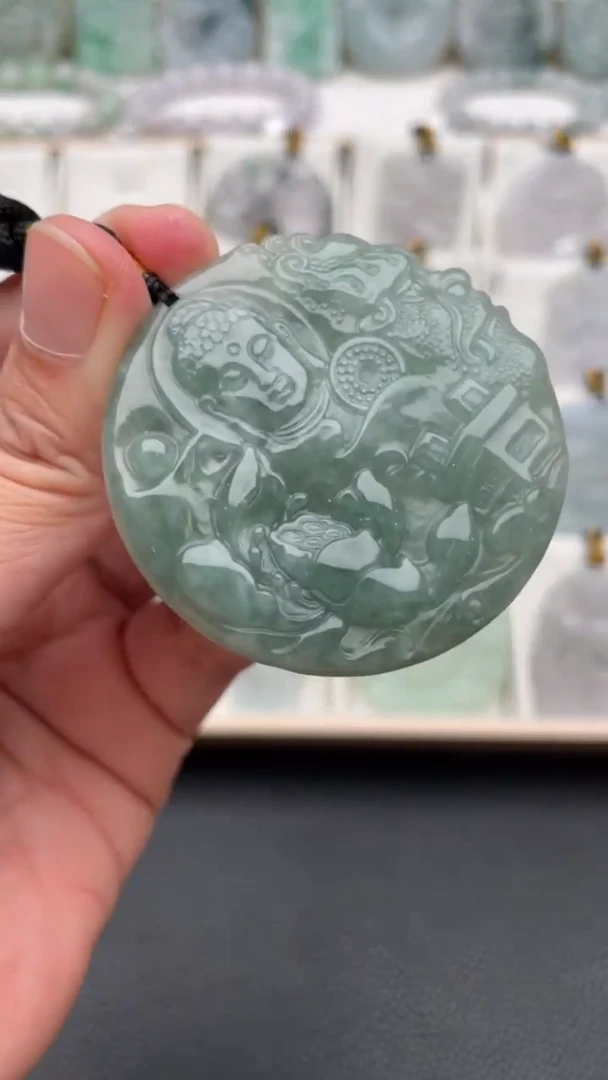 颈饰未镶嵌翡翠天然缅甸翡翠A货88