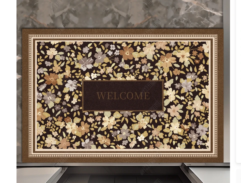 A48-7【80*120】法式轻奢入户门耐磨高级感免擦易打理硅藻泥地垫