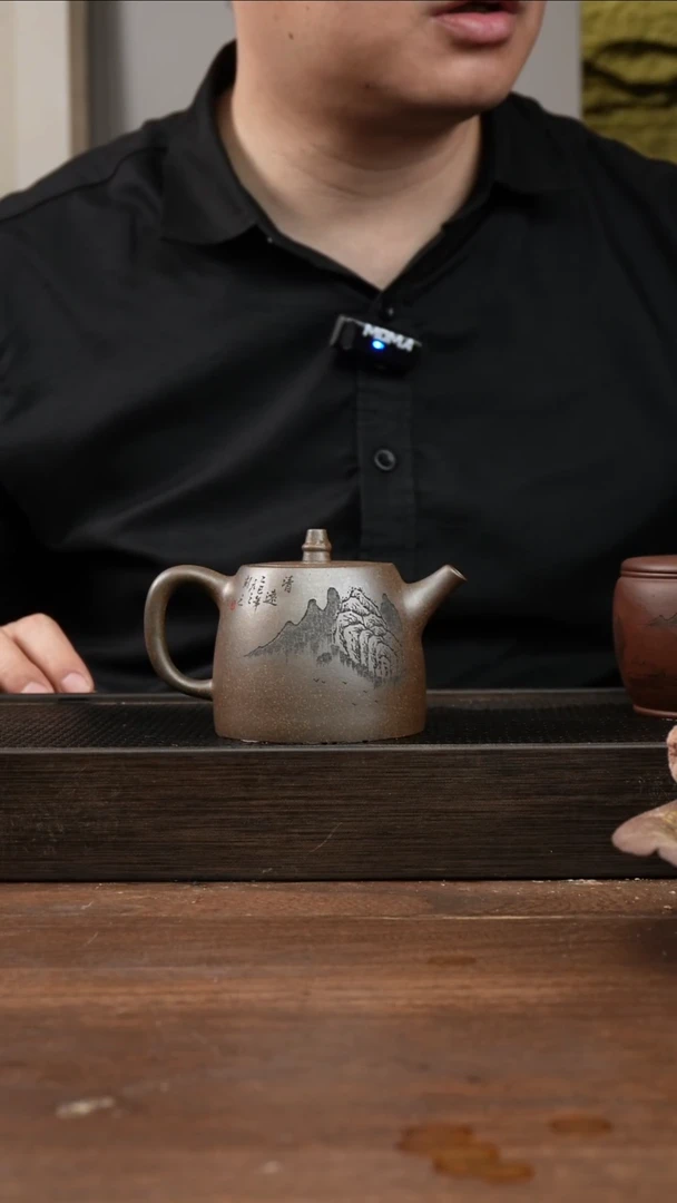 茶杯紫砂八**财还原烧汉铎   刻绘山水    200CC    差价