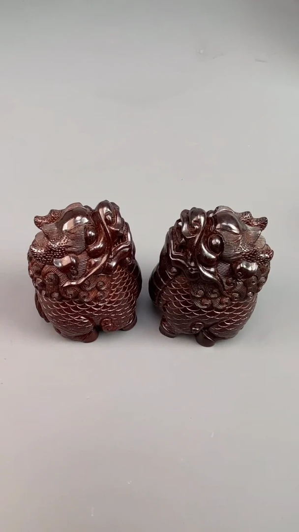 【闪购商品】檀香紫檀（小叶紫檀）把件印度小叶紫檀 麒麟 拍