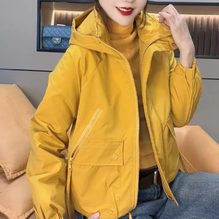 9780#洋气薄棉外套(衣长60cm左右)