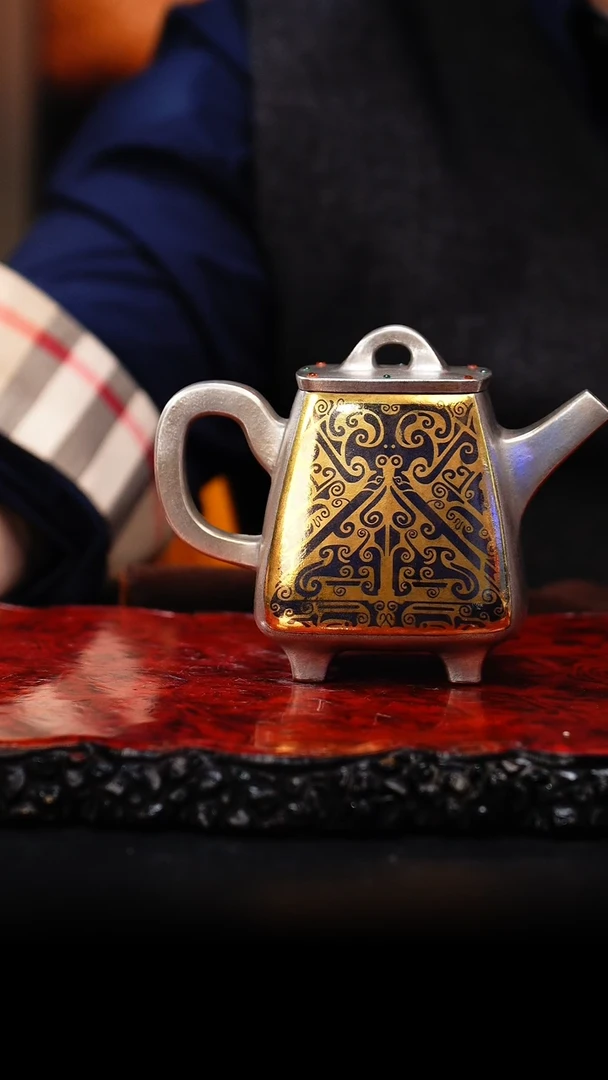 【闪购商品】紫砂茶壶40 四方高石瓢,WJ,/////