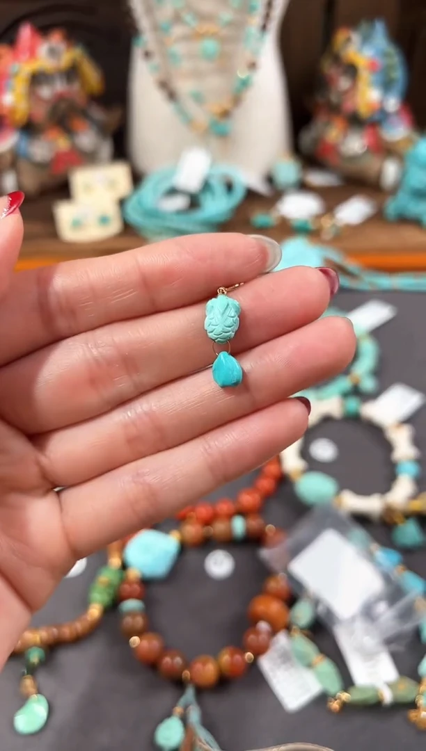 【闪购商品】绿松石提溜18K金镶嵌绿松石提溜