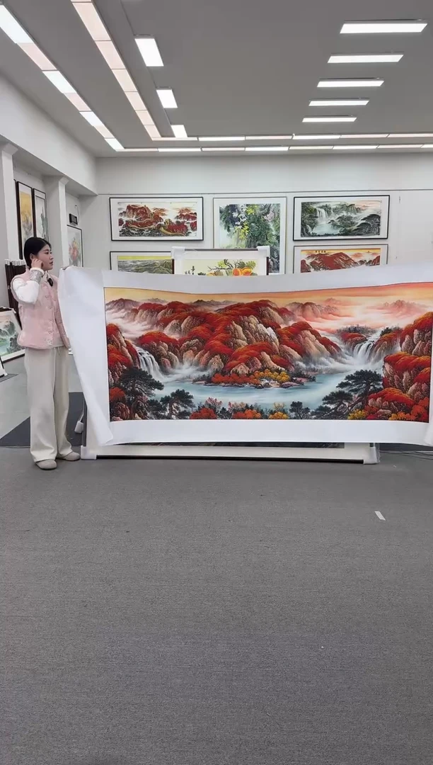 国画手绘 鸿运当头 280*124