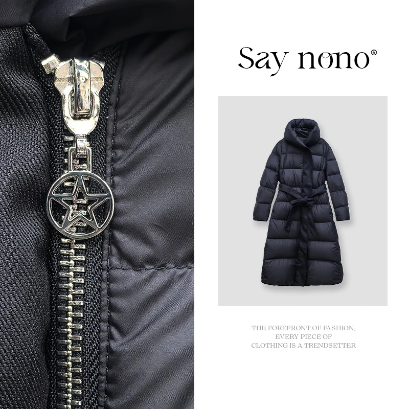 懒猫nono│Saynono 长款带腰带重磅羽绒服外套/XXCJ2025142