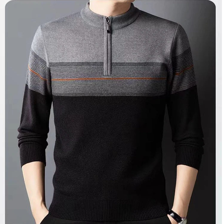 【总仓】拉链拼色男士上衣冬季H60165